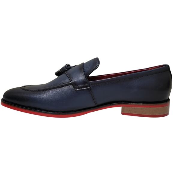 Carlos by Carlos Santana Men Encore Tassel Slip On Loafer Size US 10D Navy Blue
